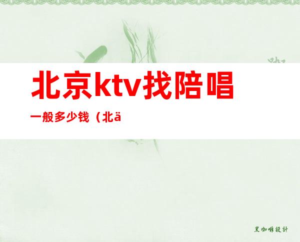 北京ktv找陪唱一般多少钱（北京ktv陪唱女的收费标准）