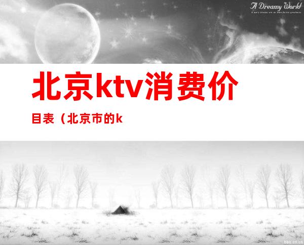 北京ktv消费价目表（北京市的ktv）