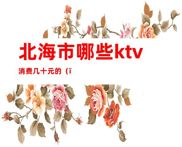 北海市哪些ktv消费几十元的（）