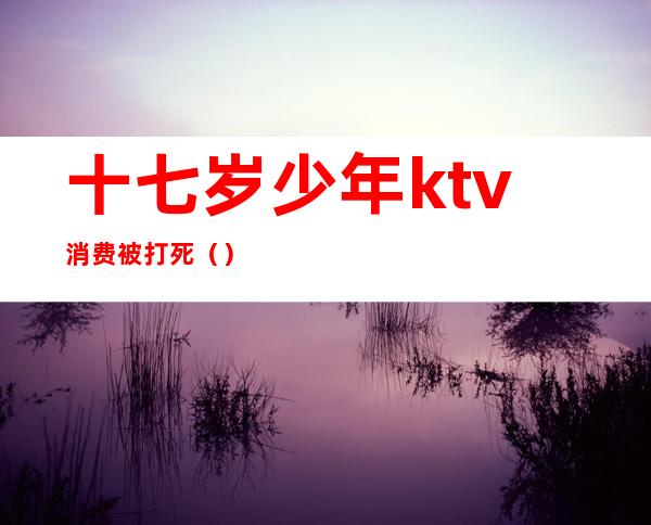 十七岁少年ktv消费被打死（）