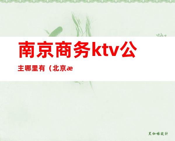 南京商务ktv公主哪里有（北京江南汇ktv公主）