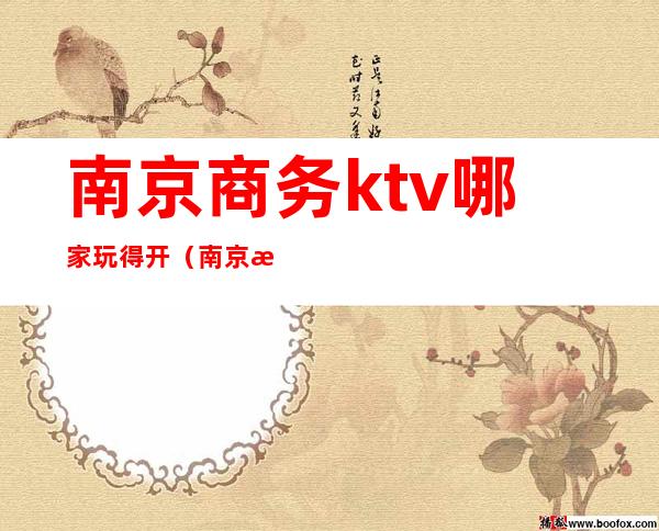 南京商务ktv哪家玩得开（南京有什么ktv）