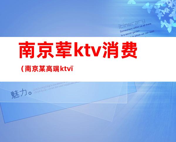 南京荤ktv消费（南京某高端ktv）