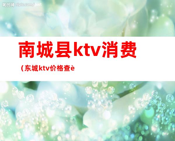 南城县ktv消费（东城ktv价格查询）