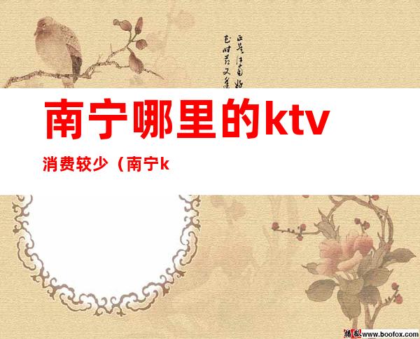 南宁哪里的ktv消费较少（南宁ktv哪里便宜又好）