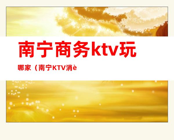 南宁商务ktv玩哪家（南宁KTV消费）