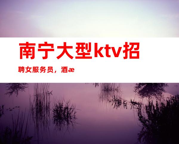 南宁大型ktv招聘女服务员，酒水促销员，无任务