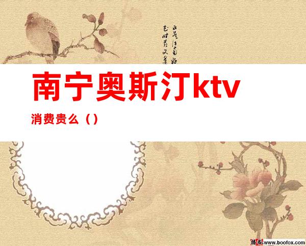 南宁奥斯汀ktv消费贵么（）