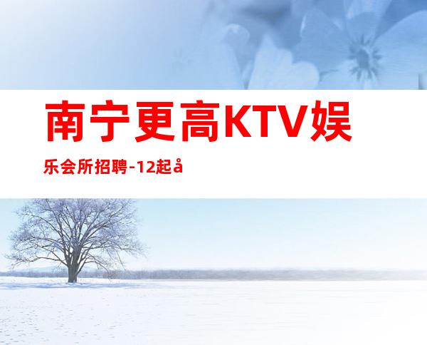 南宁更高KTV娱乐会所招聘-12起实力团队联盟