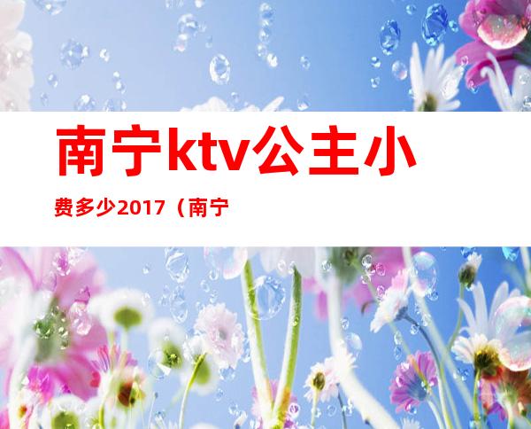 南宁ktv公主小费多少2017（南宁KTV招聘公主）