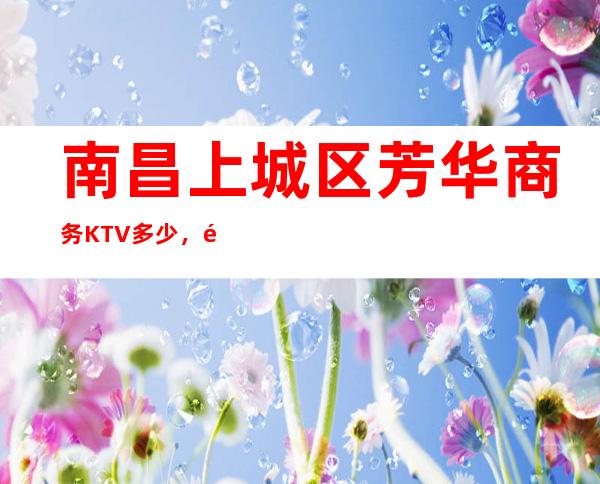 南昌上城区芳华商务KTV多少，酒水包厢价格 – 南昌青山湖商务KTV