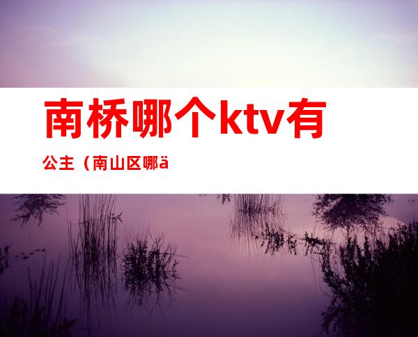 南桥哪个ktv有公主（南山区哪个ktv有公主）