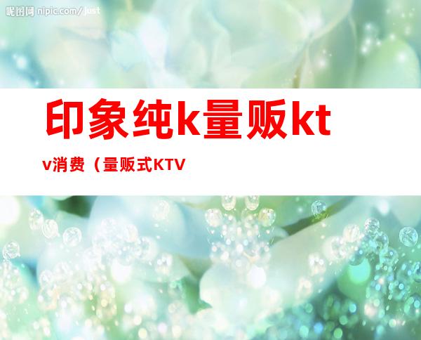 印象纯k量贩ktv消费（量贩式KTV照片）