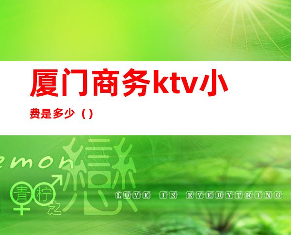 厦门商务ktv小费是多少（）