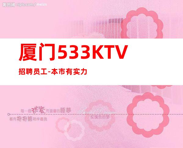 厦门533KTV招聘员工-本市有实力团队