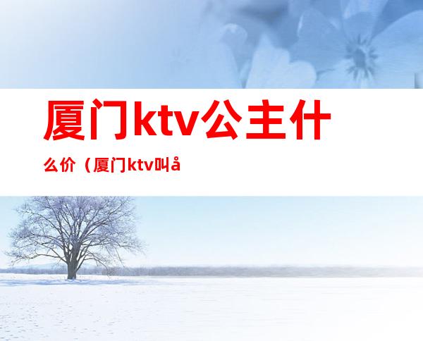 厦门ktv公主什么价（厦门ktv叫公主一般多少钱）