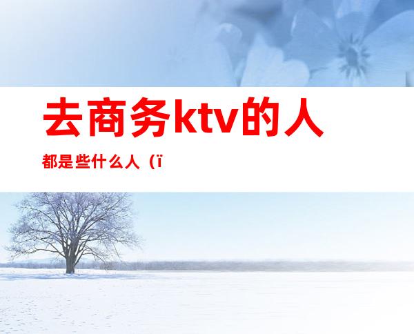 去商务ktv的人都是些什么人（）