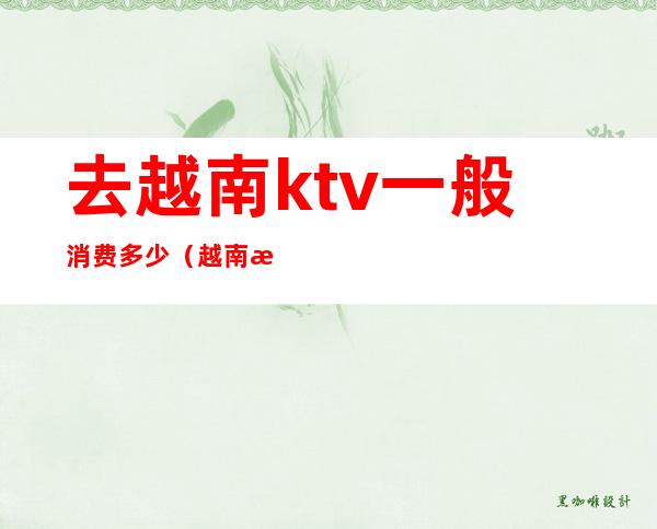 去越南ktv一般消费多少（越南河内ktv消费价目表）