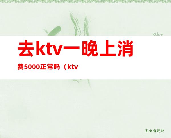 去ktv一晚上消费5000正常吗（ktv消费2500块钱正常吗）