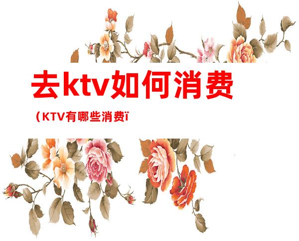 去ktv如何消费（KTV有哪些消费）