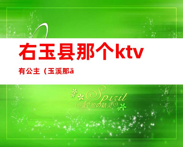 右玉县那个ktv有公主（玉溪那个ktv有公主）