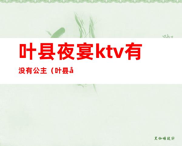 叶县夜宴ktv有没有公主（叶县夜宴ktv有没有公主厅）