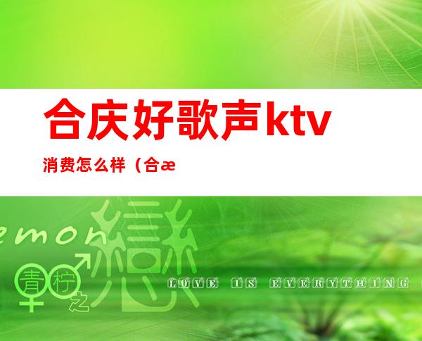 合庆好歌声ktv消费怎么样（合江ktv哪家好）