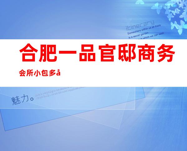 合肥一品官邸商务会所小包多少，一品官邸KTV是嗨场吗？