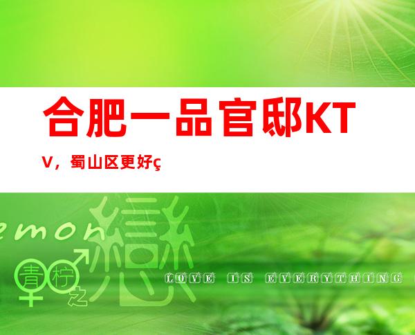 合肥一品官邸KTV，蜀山区更好玩的高档商务KTV。