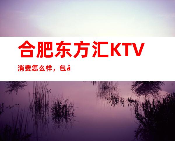 合肥东方汇KTV消费怎么样，包厢低消-人均消费多少。