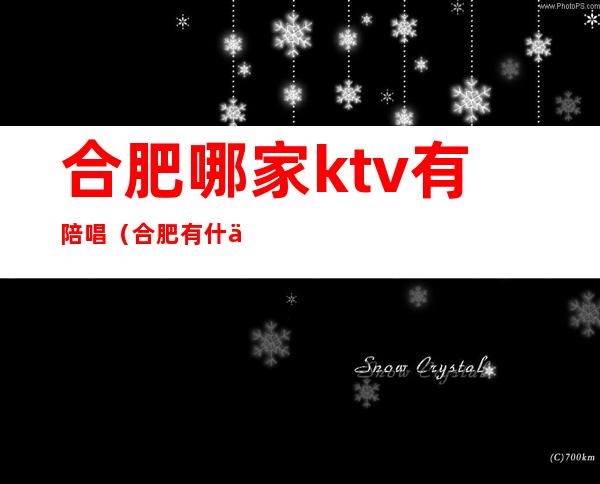 合肥哪家ktv有陪唱（合肥有什么ktv）