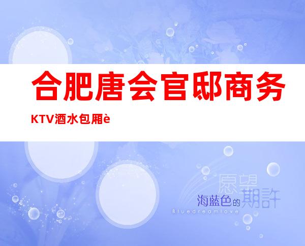 合肥唐会官邸商务KTV酒水包厢贵不贵，公主怎么消费。