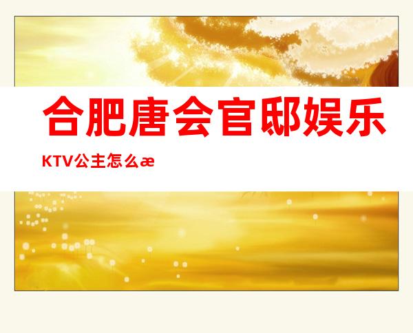 合肥唐会官邸娱乐KTV公主怎么样，包厢酒水消费价格表。