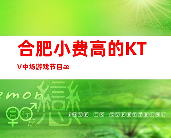 合肥小费高的KTV中场游戏节目消费优惠KTV排名 – 合肥肥东商务KTV