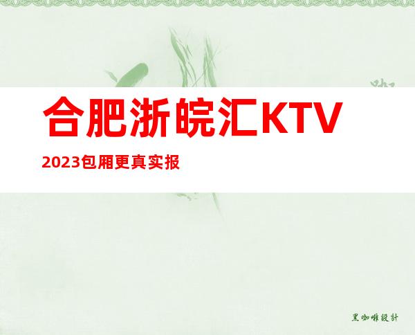 合肥浙皖汇KTV2023包厢更真实报价