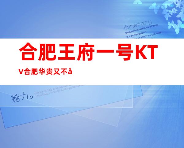 合肥王府一号KTV合肥华贵又不失雅致夜总会