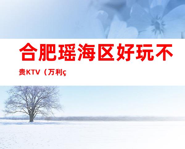 合肥瑶海区好玩不贵KTV（万利玺悦会夜总会）性价比高。