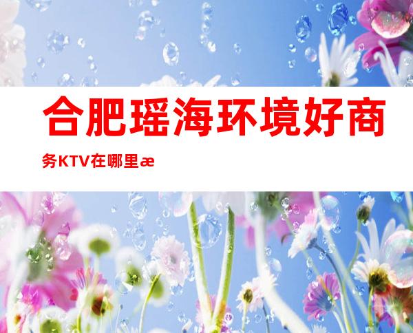 合肥瑶海环境好商务KTV在哪里找谁预订 – 合肥瑶海商务KTV