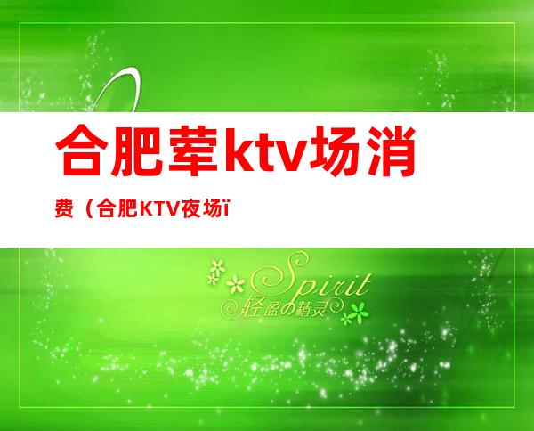 合肥荤ktv场消费（合肥KTV夜场）