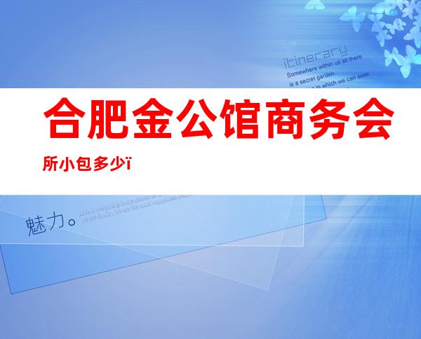 合肥金公馆商务会所小包多少，金公馆酒吧是嗨场吗？