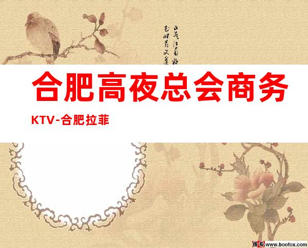 合肥高夜总会商务KTV-合肥拉菲公馆ktv夜总会值得一去！