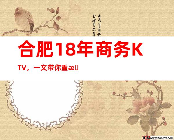 合肥18年商务KTV，一文带你重新了解这家店详情