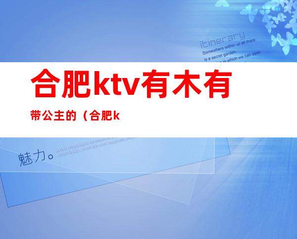 合肥ktv有木有带公主的（合肥ktv公主多少钱）