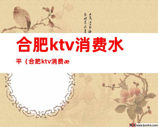 合肥ktv消费水平（合肥ktv消费怎么样）