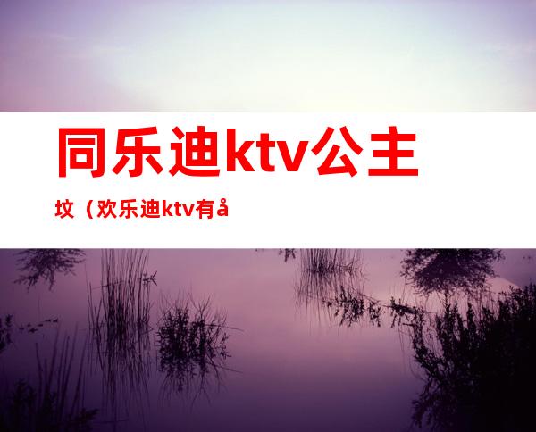 同乐迪ktv公主坟（欢乐迪ktv有公主吗）