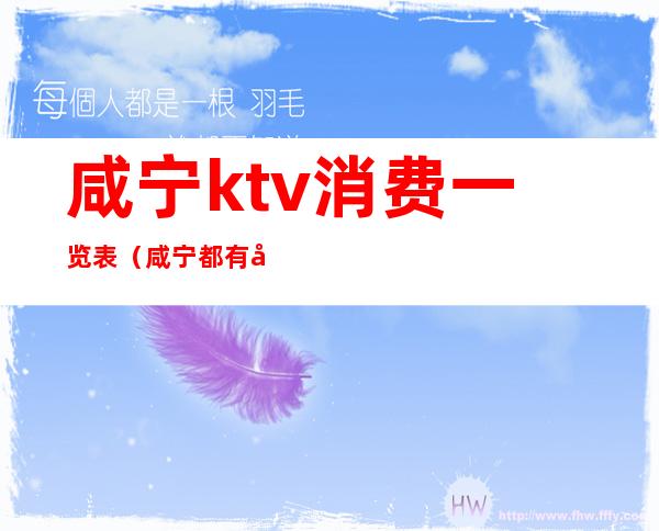 咸宁ktv消费一览表（咸宁都有哪些ktv夜总会）