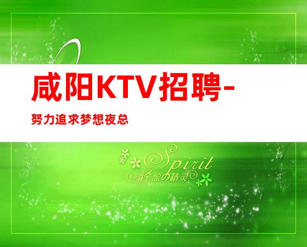 咸阳KTV招聘-努力追求梦想夜总会实现你的梦想