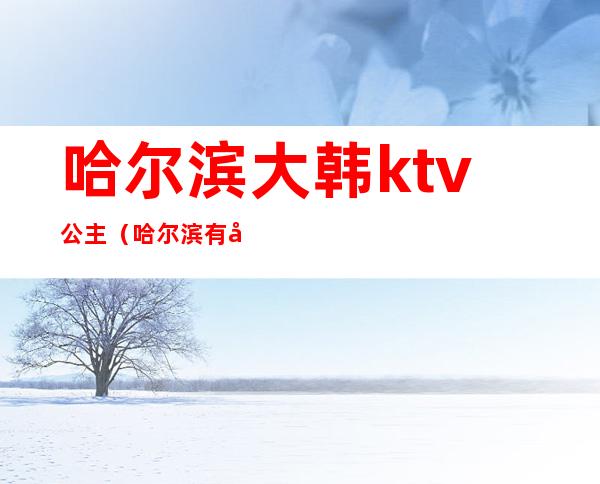 哈尔滨大韩ktv公主（哈尔滨有公主的ktv）