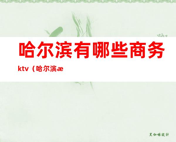 哈尔滨有哪些商务ktv（哈尔滨有哪些商务ktv招聘）