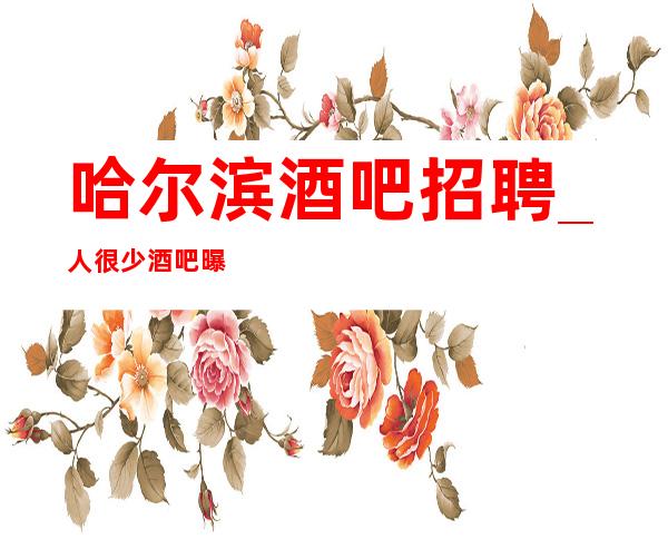 哈尔滨酒吧招聘_人很少酒吧曝光可以考虑